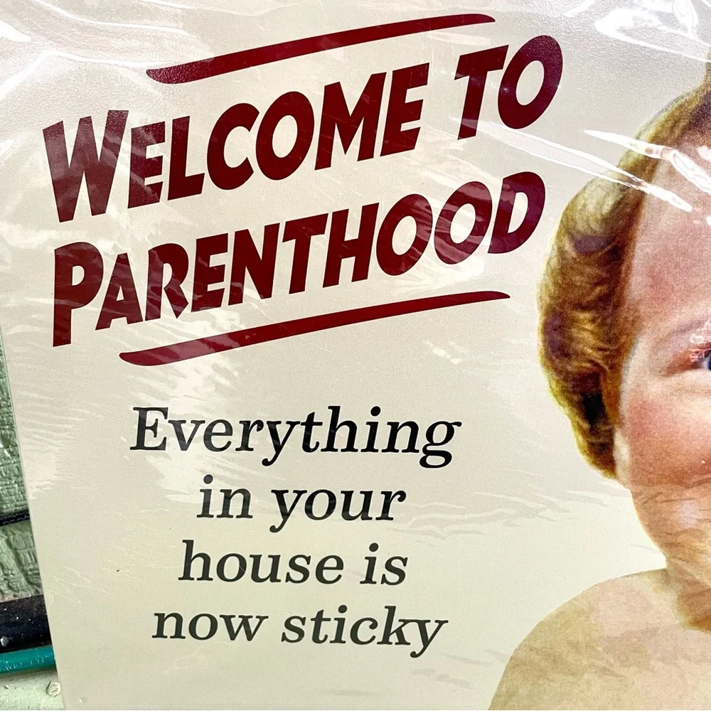 NEW Welcome To Parenthood Metal Sign